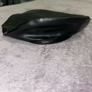 Faux leather beret
